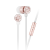 Guess in-ear white / rose gold headphone - noise reduction