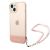 Guess iPhone 14 & 15 Plus Hardcase Backcover - Translucent - with strap - Pink