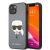 Karl Lagerfeld iPhone 13 & 14 Hardcase - Karl's head - Silver