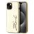 Karl Lagerfeld iPhone 14 & 13 Back cover case - Wrinkled - Metal signature - Gold