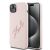 Karl Lagerfeld iPhone 15 Plus & iPhone 14 Plus Back cover case - Karl script logo - Pink