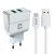 Dual Port 2.1A Travel Charger from TUNIQ - USB Type-C - White (CE)